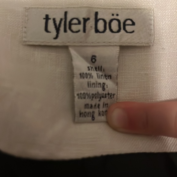 Tyler boe size 6 navy and white linen dress - Picture 4 of 4